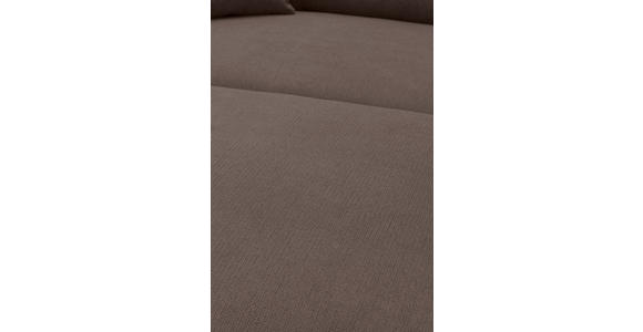 ECKSOFA  in Webstoff Braun  196/304 cm  - Schwarz/Braun, KONVENTIONELL, Textil/Metall (196/304cm) - Hom`in