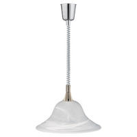 HÄNGELEUCHTE 38,5/130 cm    - Weiss/Nickelfarben, Basics, Glas/Metall (38,5/130cm) - Trio Leuchten