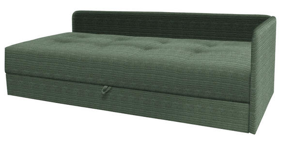 LIEGE in Velours Olivgrün - Schwarz/Olivgrün, KONVENTIONELL, Kunststoff/Textil (205/80/95cm) - Xora