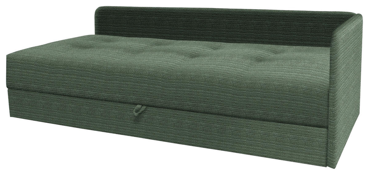 LIEGE Velours Olivgrün  - Schwarz/Olivgrün, KONVENTIONELL, Kunststoff/Textil (205/80/95cm) - Xora