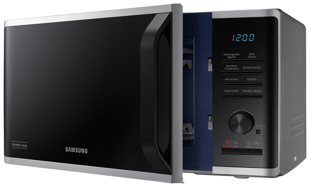 MIKROWELLE MG23K3515AS  - Silberfarben/Schwarz, Basics, Keramik/Kunststoff (49/27,5/39cm) - Samsung