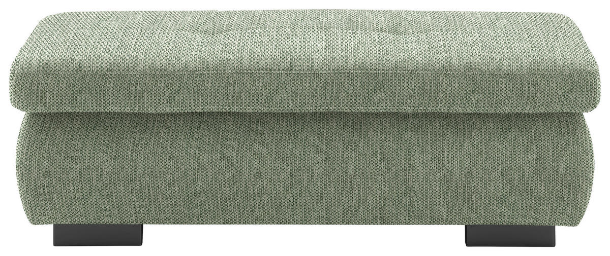 HOCKER in Textil Grün  - Schwarz/Grün, Design, Textil/Metall (138/44/67cm) - Beldomo Style