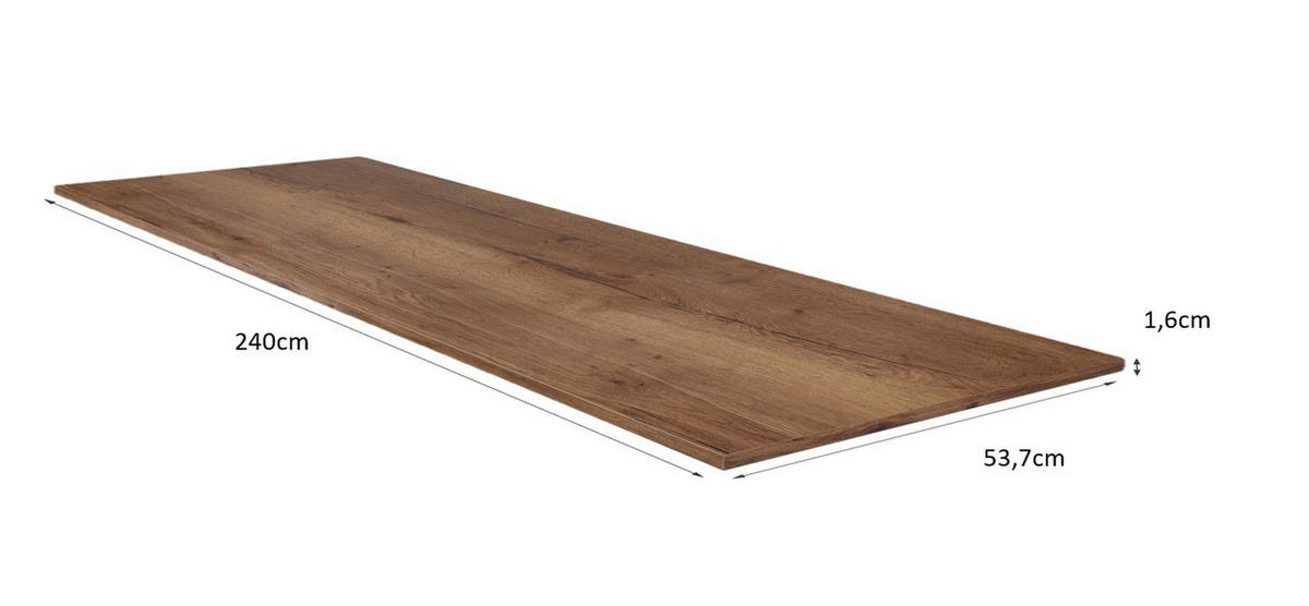 KÜCHENRÜCKWAND  - Eiche dunkel, MODERN, Holzwerkstoff (240/53,7/1,6cm) - Nobilia