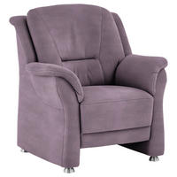 SESSEL Mikrofaser Lila, Flieder  - Beige/Lila, Konventionell, Textil/Metall (90/100/92cm) - Beldomo Comfort