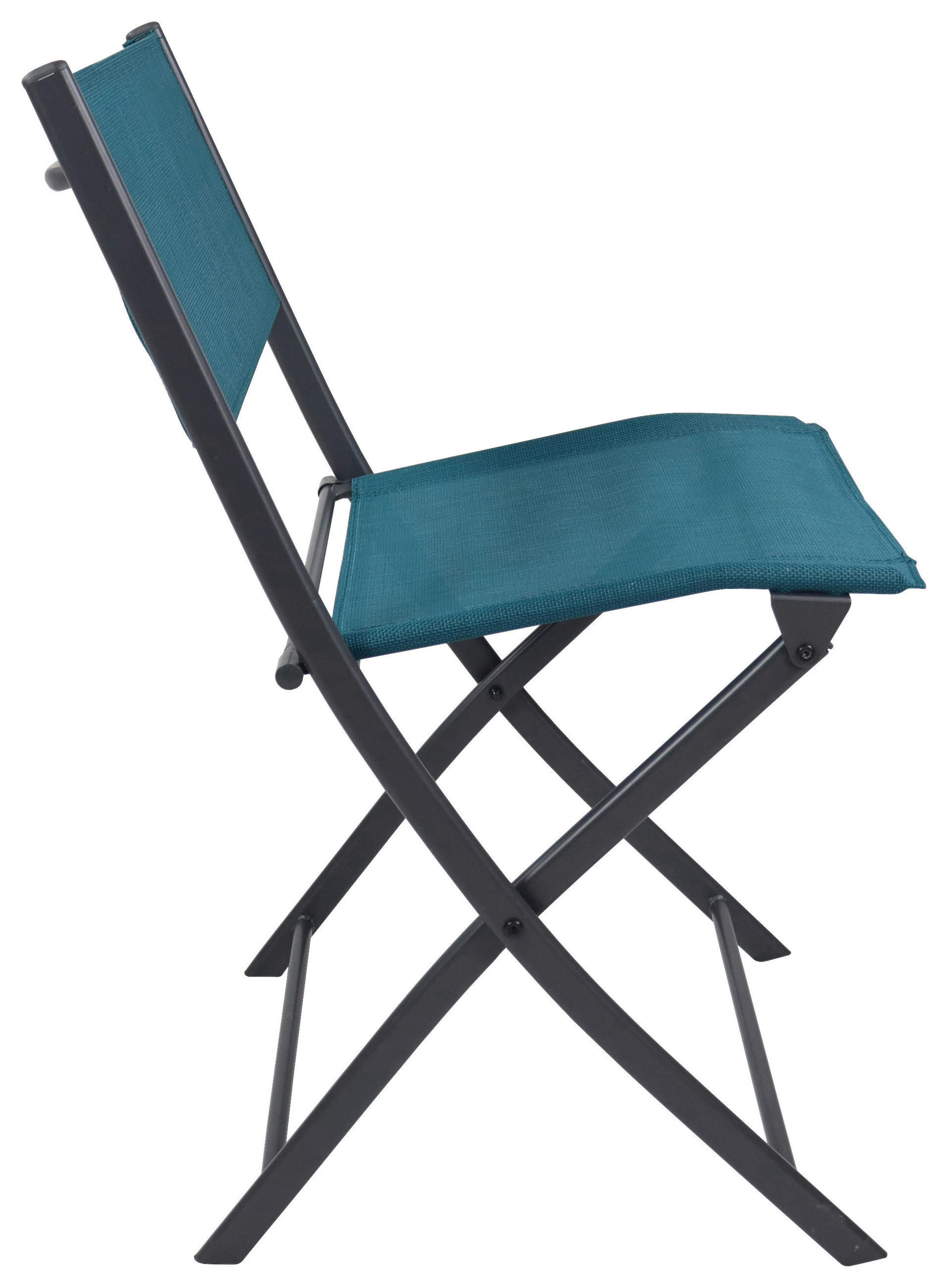 GARTENSTUHL-SET - Türkis/Schwarz, Modern, Textil/Metall (45/79/46cm) - Ambia Garden