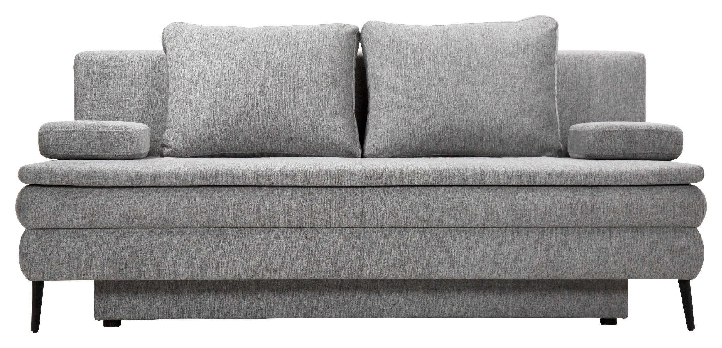 SCHLAFSOFA  mit Liegefunktion, Stoffauswahl Webstoff Grau  - Schwarz/Grau, Design, Kunststoff/Textil (200/90/100cm) - Venda