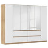 DREHTÜRENSCHRANK in Eichefarben, Weiss  - Weiss/Eichefarben, Basics, Holzwerkstoff (271/210/54cm) - Rauch Möbel