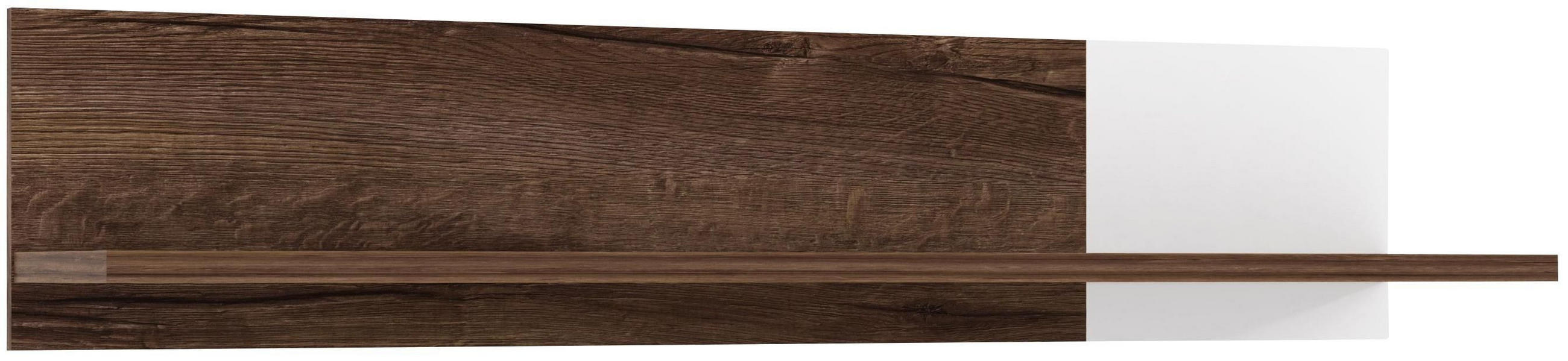 WANDBOARD Weiß, Eichefarben  - Eichefarben/Weiß, Design, Holzwerkstoff (120/25/23cm) - Carryhome