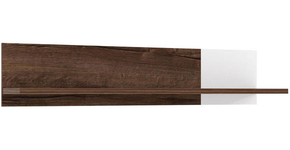 WANDBOARD Weiß, Eichefarben  - Eichefarben/Weiß, Design, Holzwerkstoff (120/25/22,9cm) - Carryhome