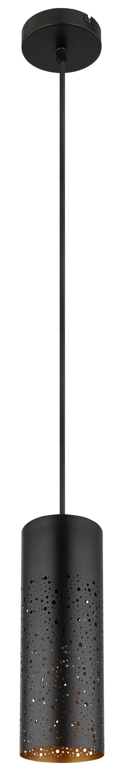 HÄNGELEUCHTE 10/150 cm    - Goldfarben/Schwarz, Design, Metall (10/150cm) - Globo