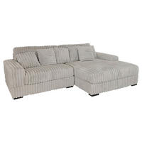 HÖRNSOFFA i vävt tyg grå  - svart/grå, Design, textil/plast (182/114cm) - Livetastic