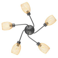 DECKENLEUCHTE 63/20 cm   - Goldfarben/Schwarz, KONVENTIONELL, Metall (63/20cm)