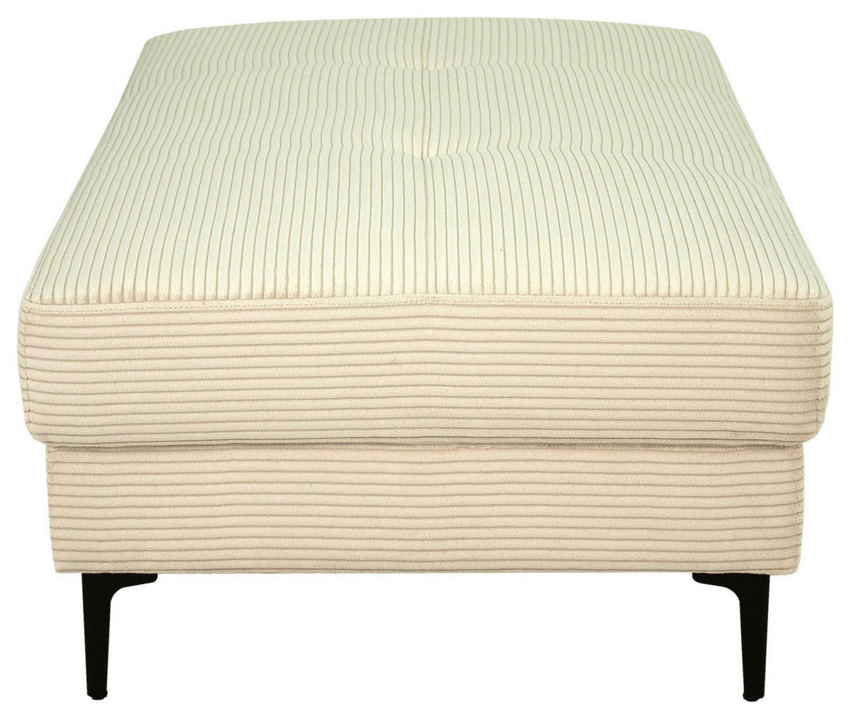 HOCKER Cord Naturfarben  - Schwarz/Naturfarben, Design, Textil/Metall (140/45/80cm) - Xora