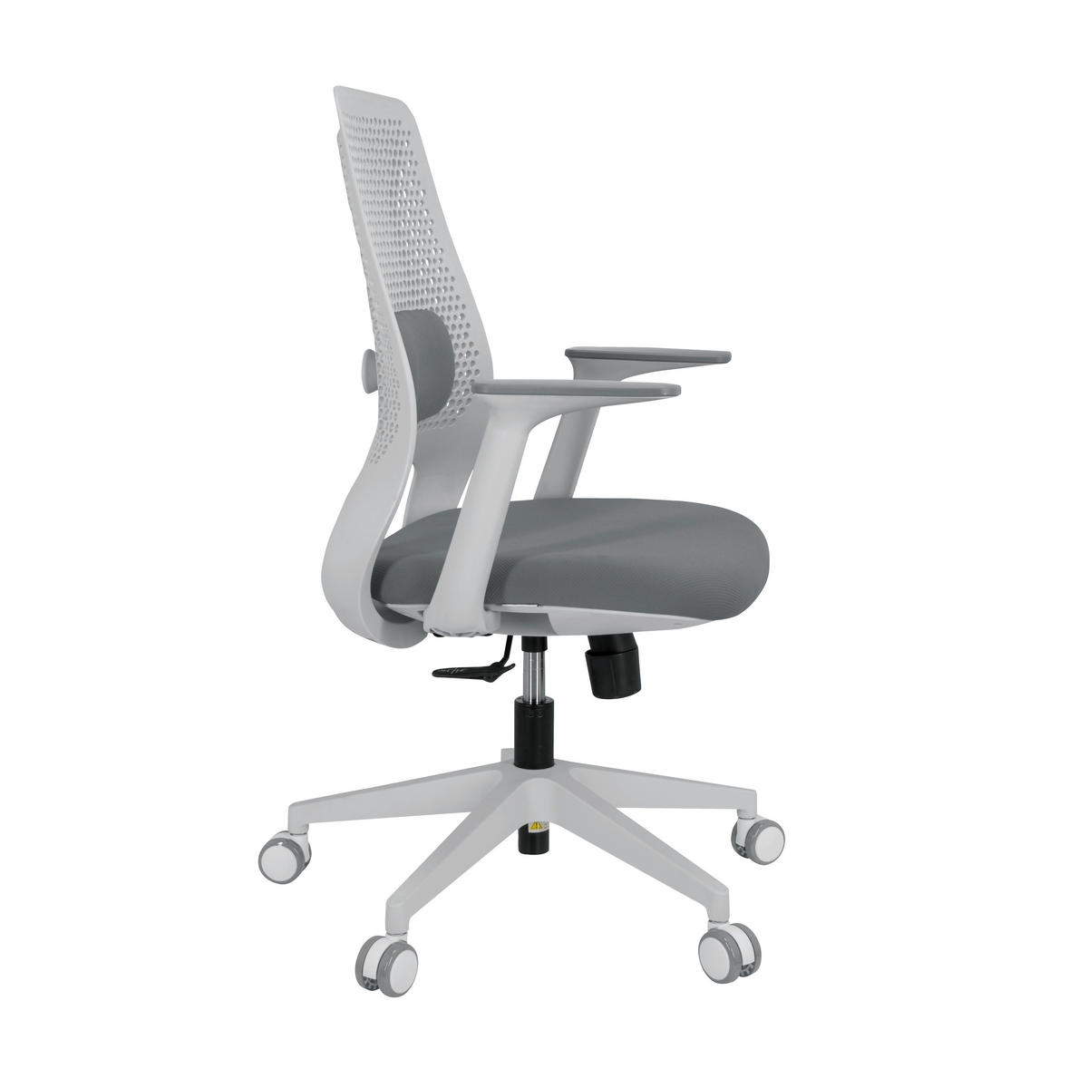 SNURRSTOL  i flatväv grå, vit  - vit/grå, Basics, textil/plast (63/99/56cm) - MID.YOU