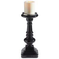 KERZENHALTER - Schwarz, Trend, Glas (15/15/30cm) - X-Mas