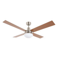 DECKENVENTILATOR  122/40 cm    - Chromfarben/Silberfarben, Basics, Holzwerkstoff/Metall (122/40cm) - P & B