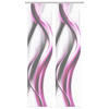 FLÄCHENVORHANG  2 Stück  halbtransparent  60/260 cm   - Pink/Weiß, Design, Textil (60/260cm)