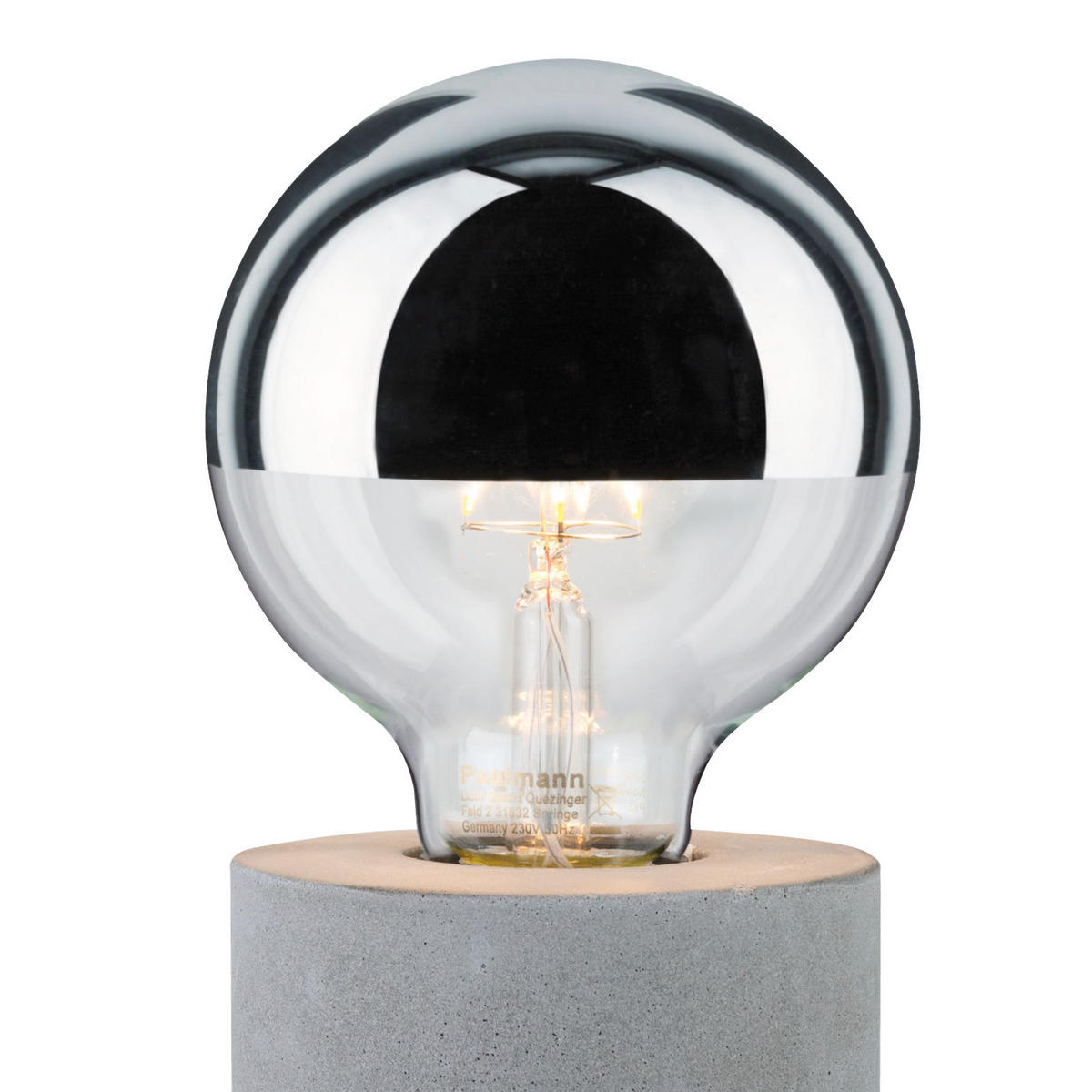 TISCHLEUCHTE 22/13 cm   - Grau, Design, Stein (22/13cm) - Paulmann