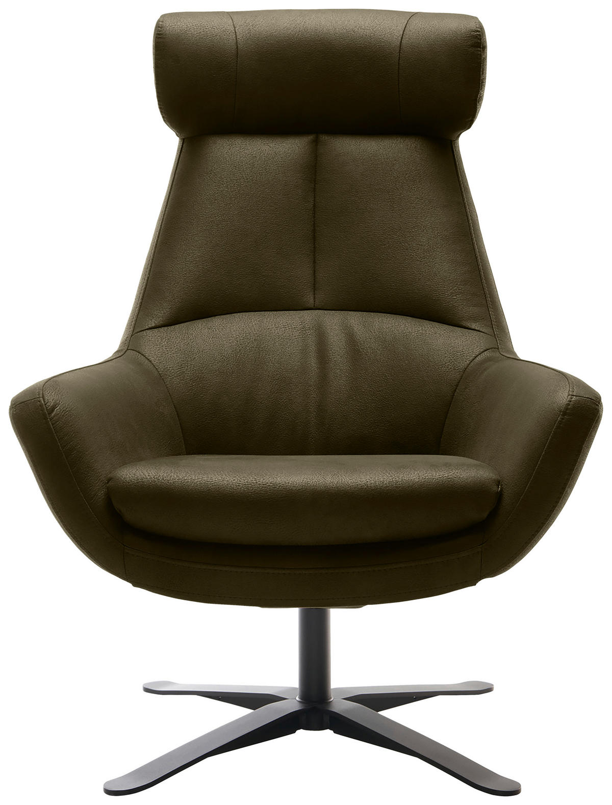 SESSEL BE ORGANIC Mikrofaser Grün    - Schwarz/Grün, MODERN, Textil/Metall (81/112/83cm) - Trendmanufaktur