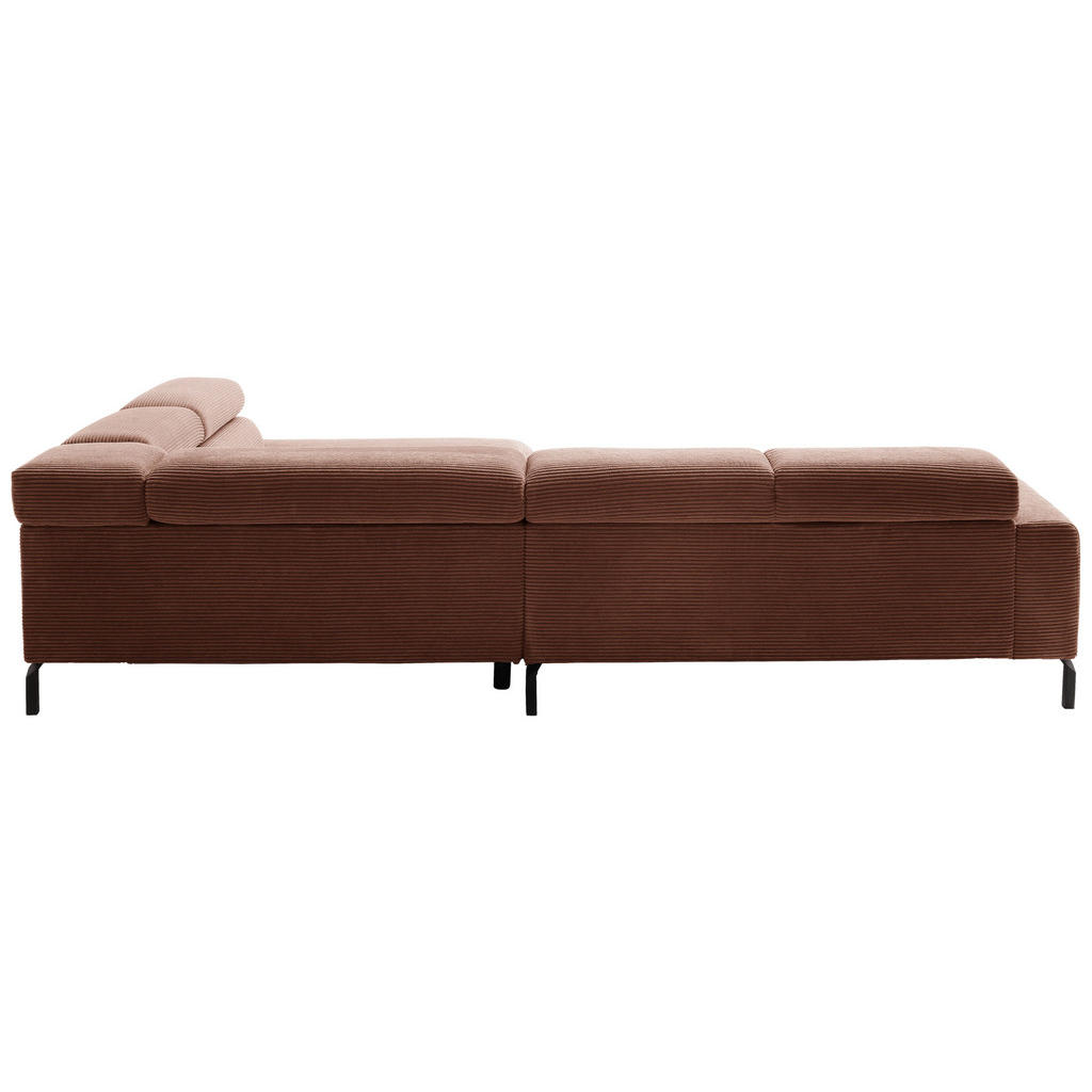 Thumbnail - Pure Home Lifestyle Ecksofa, Rost, Textil, 3-4-Sitzer, Ottomane rechts, L-Form, 309x219 cm, Typenauswahl, Fußauswahl, Le...