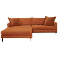 KUTNA GARNITURA tekstil  terakota   - crna/terakota, Design, tekstil/metal (193/268cm) - P & B