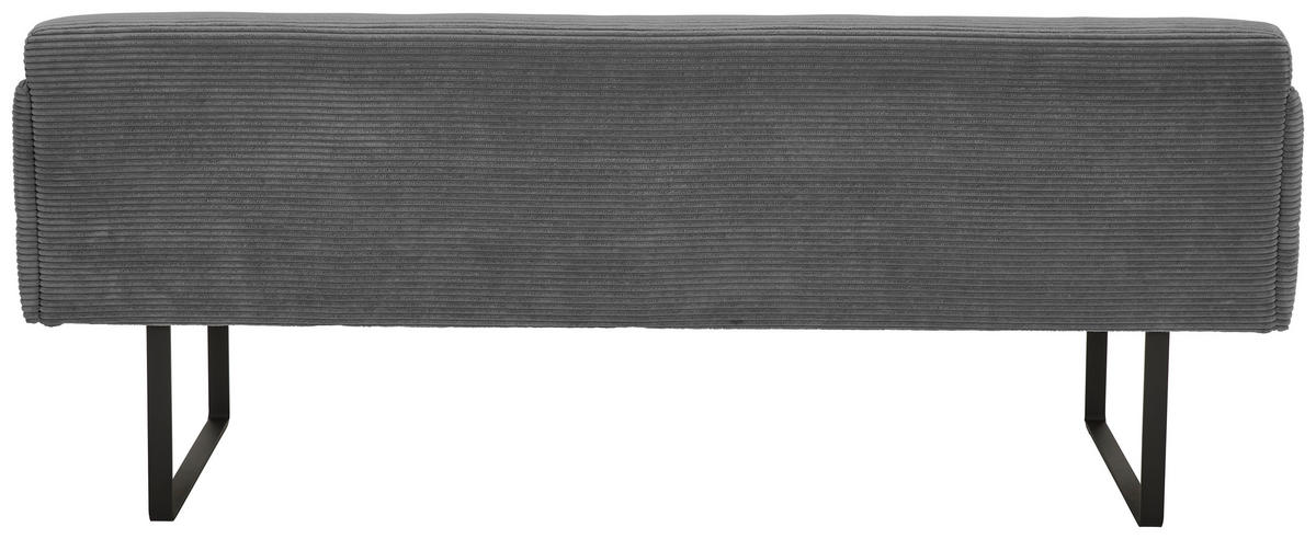 SITZBANK 217/85/69 cm Cord Dunkelgrau Metall  - Dunkelgrau/Schwarz, Design, Textil/Metall (217/85/69cm) - Musterring