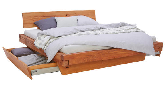 BALKENBETT 180/200 cm  in Buchefarben   - Buchefarben, LIFESTYLE, Holz (180/200cm) - Linea Natura