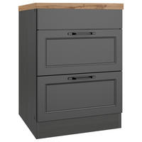 BÄNKSKÅP FÖR HÄLL 60/86/60 cm  i grå, ek Wotan  - ek Wotan/svart, Lifestyle, metall/trämaterial (60/86/60cm) - Held