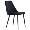 STOLSET 2 styck stål sammet  - svart, Design, metall/textil (49/87/56cm) - Livetastic