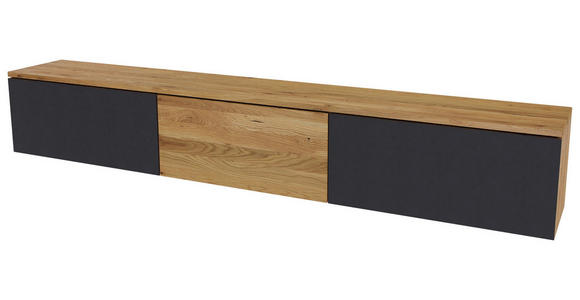 LOWBOARD  250/37,5/37 cm  hängend  - Eichefarben/Anthrazit, Natur, Glas/Holz (250/37,5/37cm) - Linea Natura