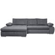 ECKSOFA in Flachgewebe Grau  173/294 cm  - Chromfarben/Weiß, Design, Kunststoff/Textil (173/294cm) - Carryhome