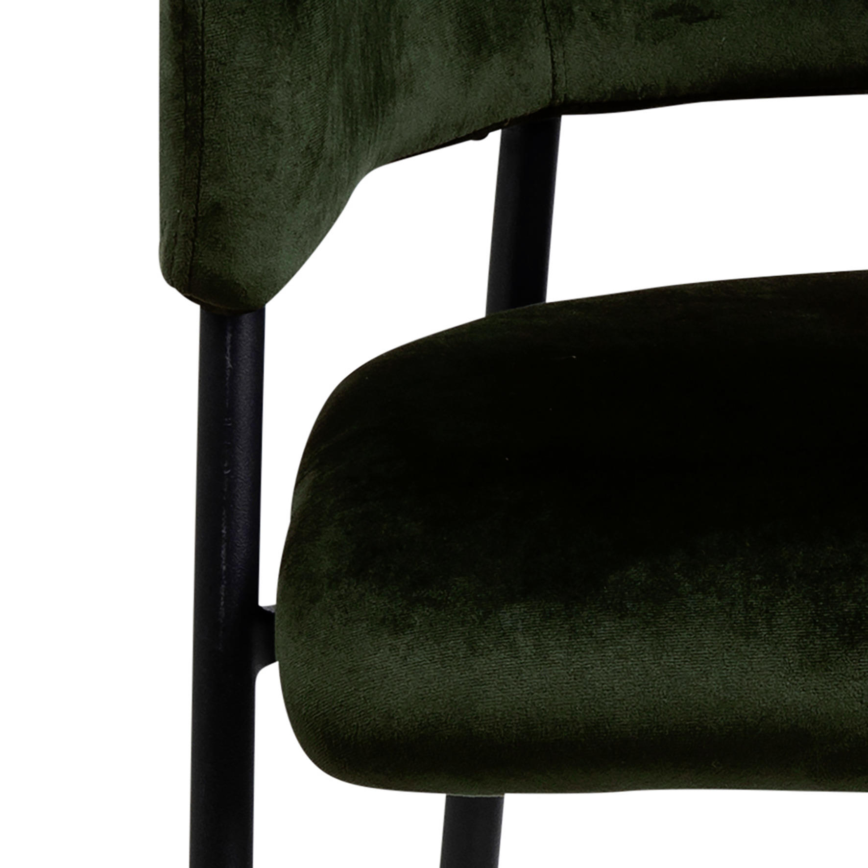 KARMSTOL i metall, textil svart, olivgrön  - olivgrön/svart, Design, metall/textil (54/82/55cm)