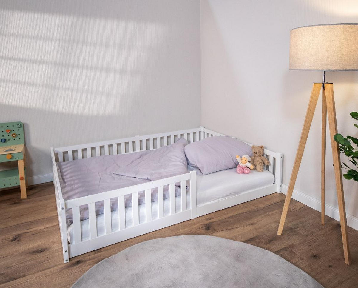 HAUSBETT  - Weiß, Basics, Holz (140/200/161cm) - tiSsi