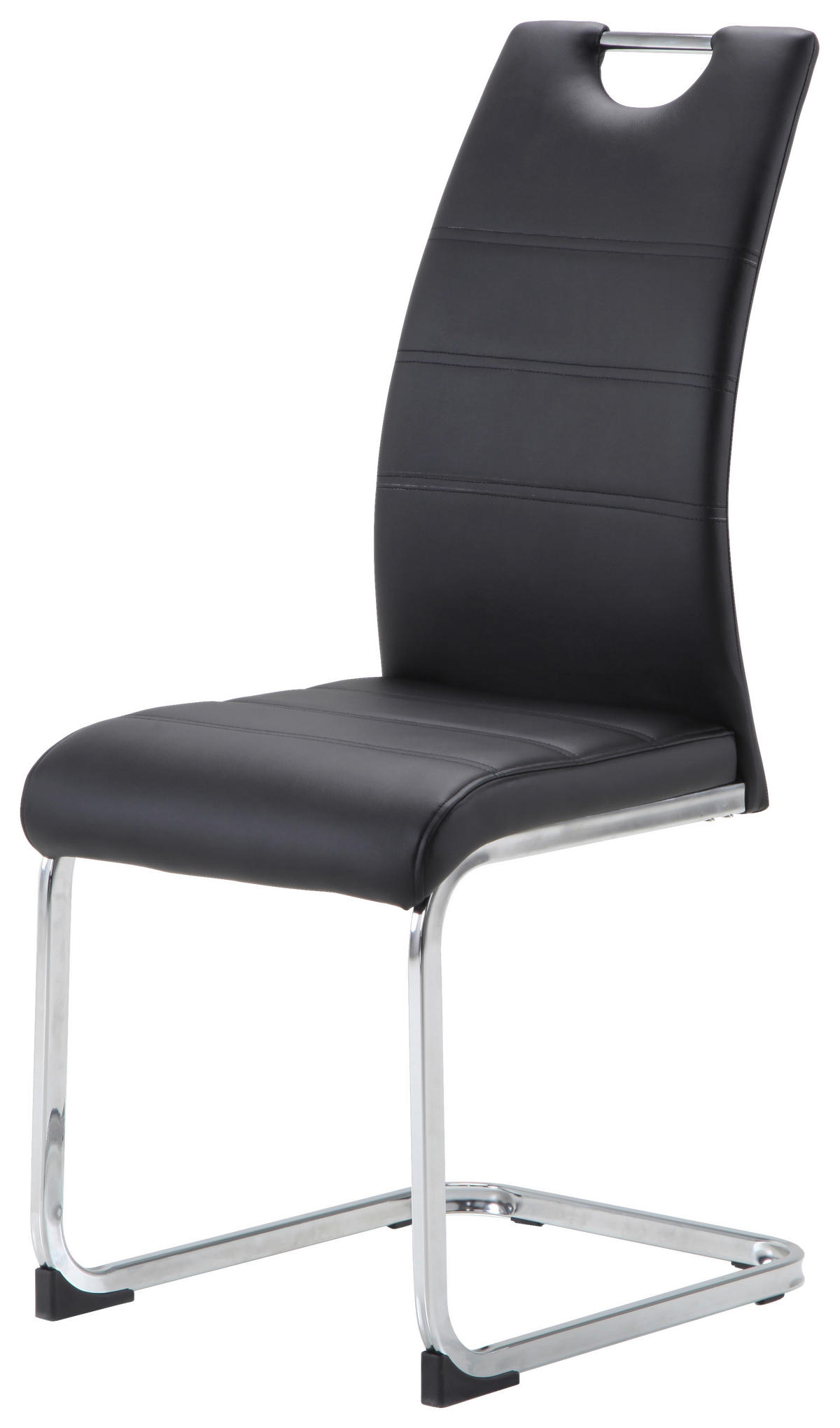 NIHAJNI STOL, kovina, tekstil črna, barve kroma  - barve kroma/črna, Design, kovina/tekstil (42/99/56cm) - P & B