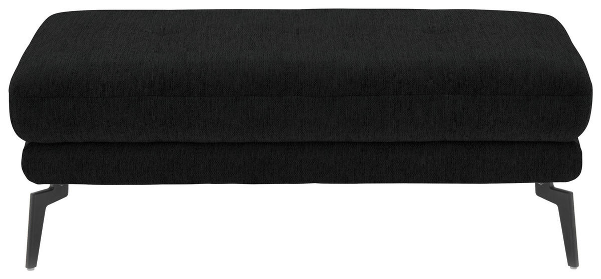 HOCKER in Textil Schwarz  - Schwarz, Design, Textil/Metall (132/45/68cm) - Beldomo Style