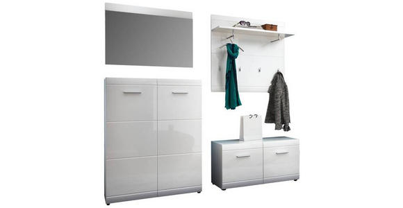 GARDEROBE 4-teilig  in 201/200/39 cm  - Weiß, Design, Holzwerkstoff (201/200/39cm) - Carryhome