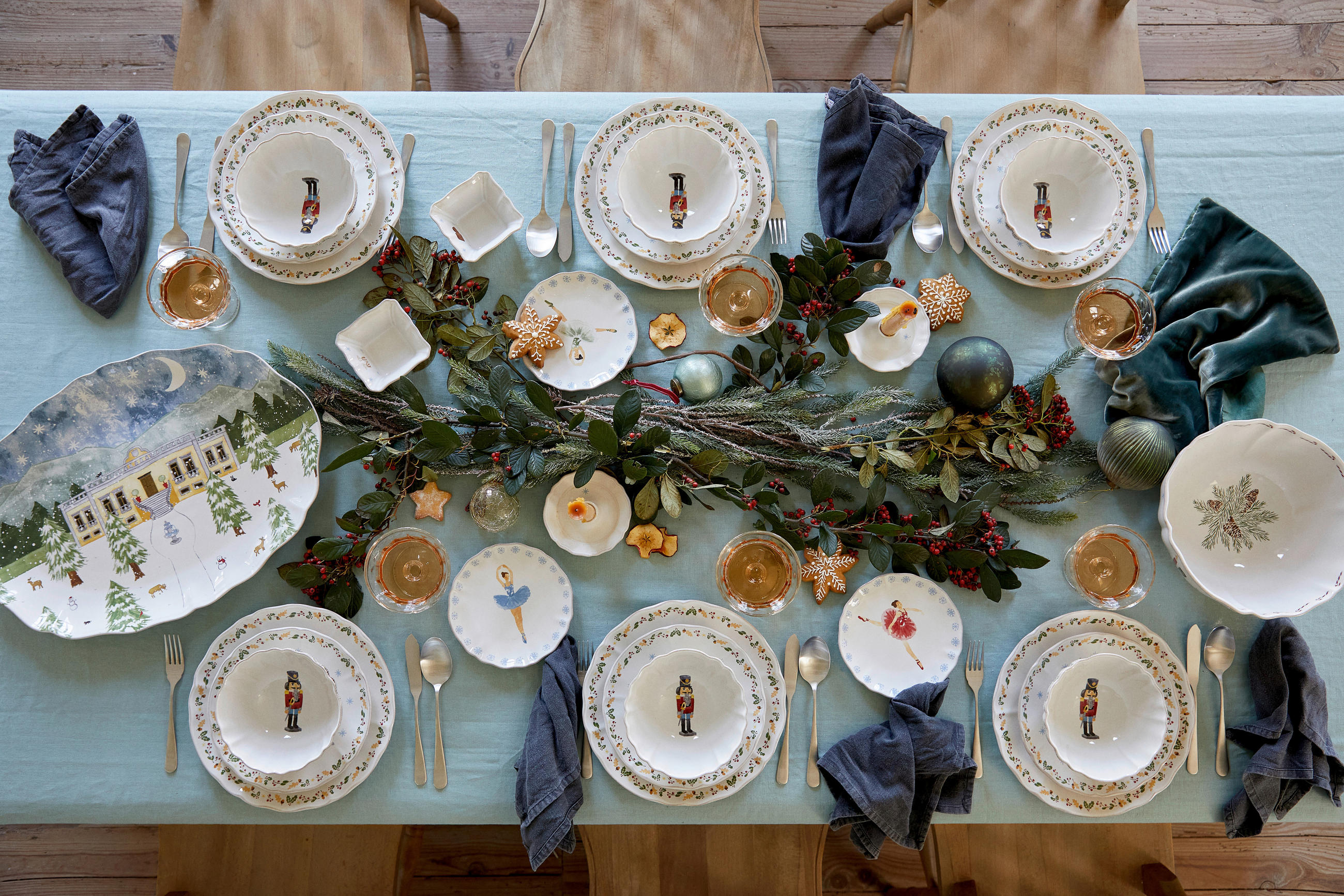 SPEISETELLERSET Multicolor, Weiß Hochglanz 27 cm THE NUTCRACKER  - Weiß Hochglanz/Multicolor, Basics, Keramik (27cm) - Costa Nova