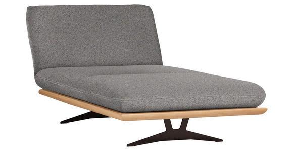 OTTOMANE Webstoff Blau, Braun  - Blau/Beige, Design, Holz/Textil (114/92/165cm) - Dieter Knoll