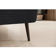 ECKSOFA  in Cord Anthrazit  277/174 cm  - Anthrazit/Schwarz, KONVENTIONELL, Textil/Metall (277/174cm) - Carryhome