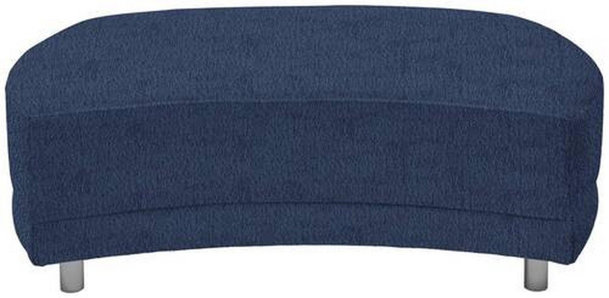 HOCKER in Textil Dunkelblau  - Silberfarben/Dunkelblau, Design, Kunststoff/Textil (142/46/100cm) - Carryhome