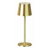 STOLNÍ LAMPA NA BATERIE, 9/27,5 cm  - barvy mosazi, Konvenční, kov (9/27,5cm)