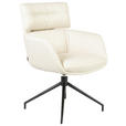 ARMLEHNSTUHL  Stoffauswahl, Sitzfläche 360° drehbar, automatische Rückholfunktion Webstoff  Beige  - Beige/Schwarz, Design, Textil/Metall (62/92/66cm) - Dieter Knoll