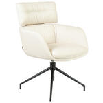 ARMLEHNSTUHL  Stoffauswahl, Sitzfläche 360° drehbar, automatische Rückholfunktion Webstoff  Beige  - Beige/Schwarz, Design, Textil/Metall (62/92/66cm) - Dieter Knoll
