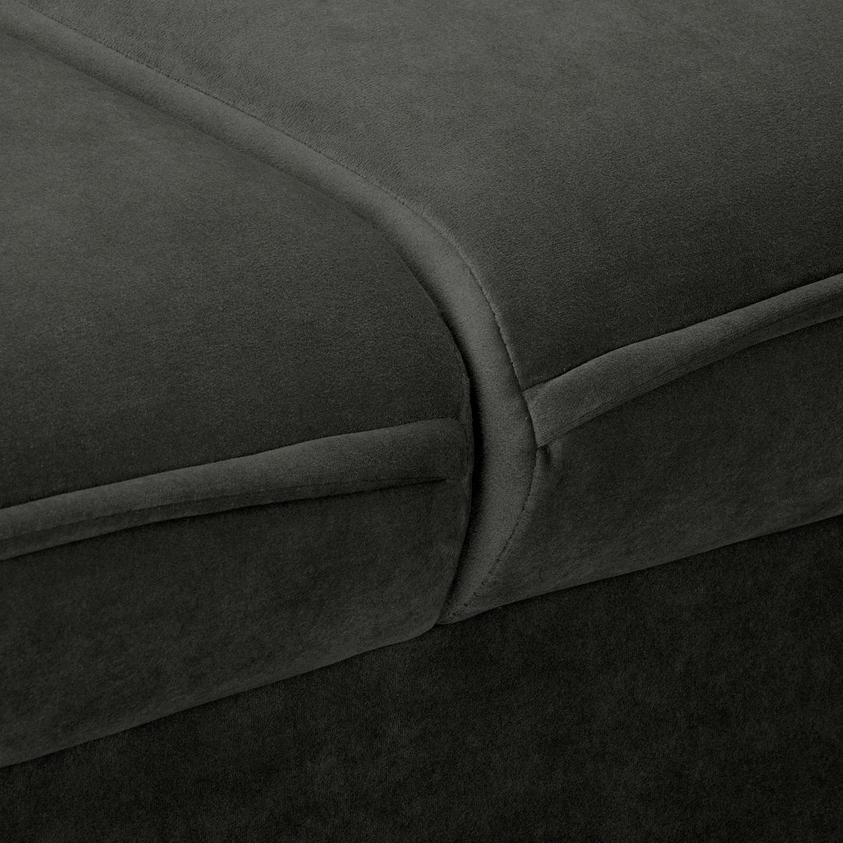 2-SITZER-SOFA JULI Samt Dunkelgrau  - Dunkelgrau/Schwarz, Design, Holz/Textil (138/86/100cm) - P & B