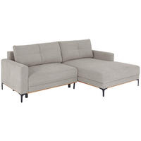 ECKSOFA in Beige  - Beige/Schwarz, Modern, Textil/Metall (238/162cm) - Ondega