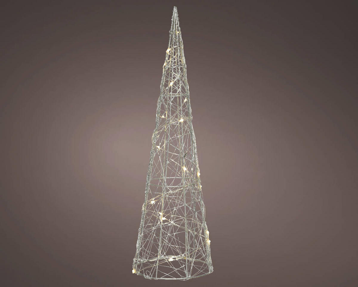 OKRASNA LED-SVETILKA   //// - srebrne barve, Basics, kovina (12,00/12,00/40,00cm)