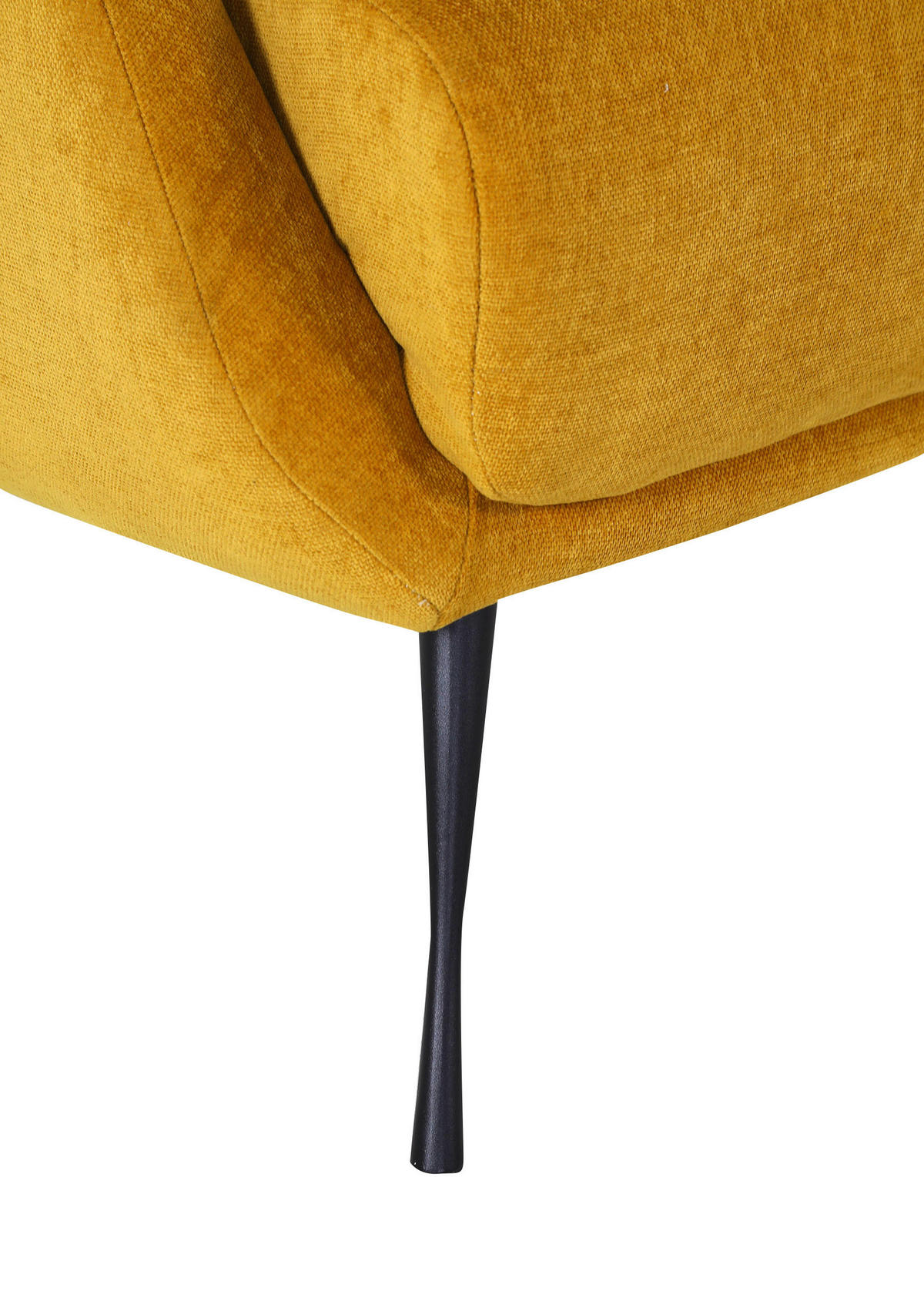 OHRENSESSEL Flachgewebe Gelb  - Gelb/Schwarz, Trend, Textil/Metall (75/111/83cm) - Livetastic