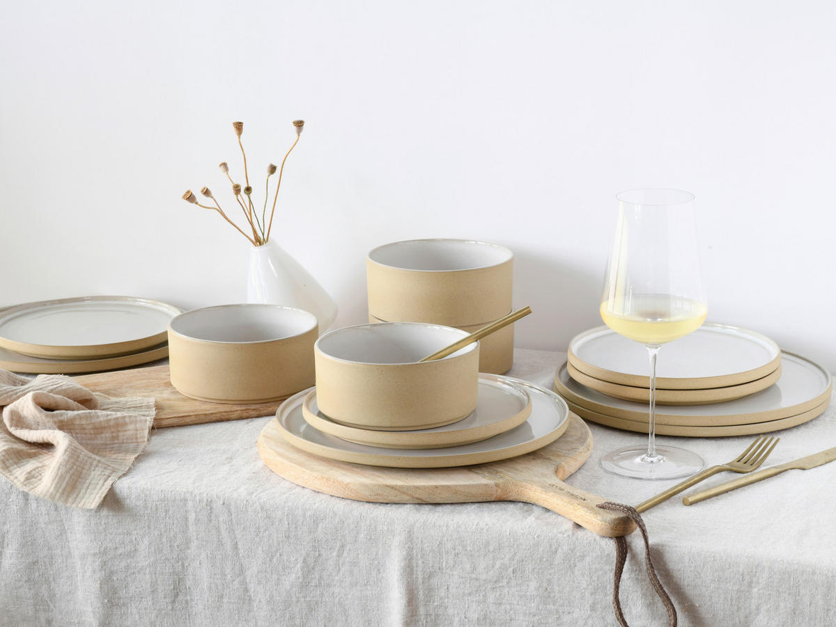 MÜSLISCHALENSET Futuro 4-teilig  - Beige/Weiß, Basics, Keramik (30,5/30,5/10cm) - Creatable