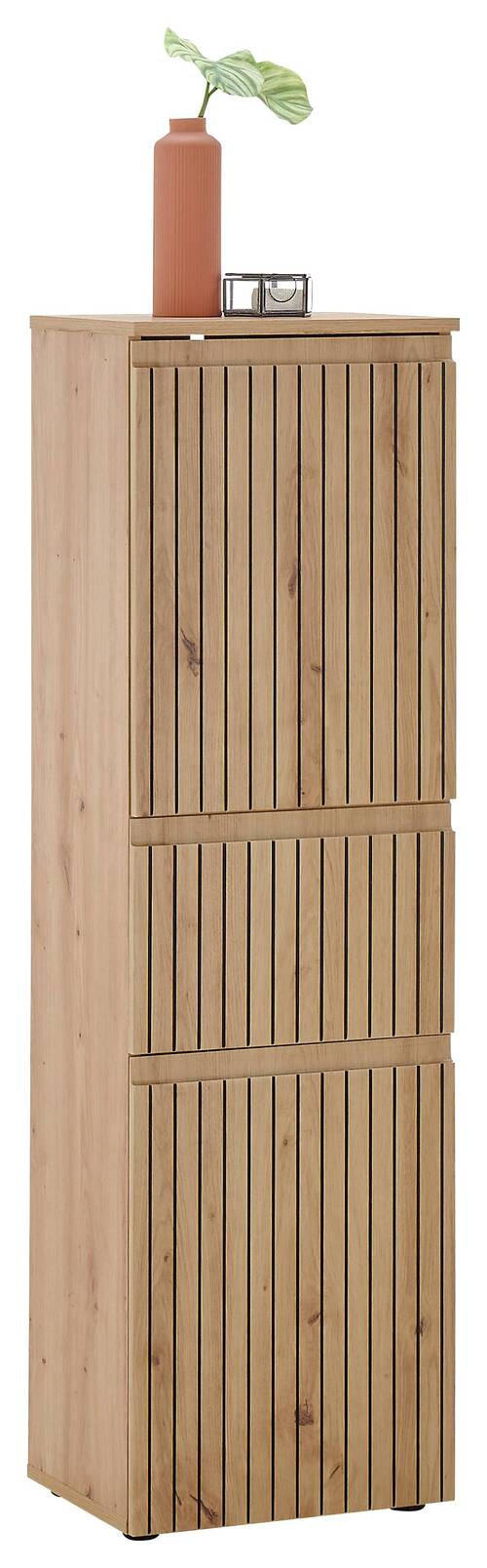 MIDISCHRANK 40/136/31 cm - Schwarz/Eiche Artisan, MODERN, Holzwerkstoff/Kunststoff (40/136/31cm) - MID.YOU