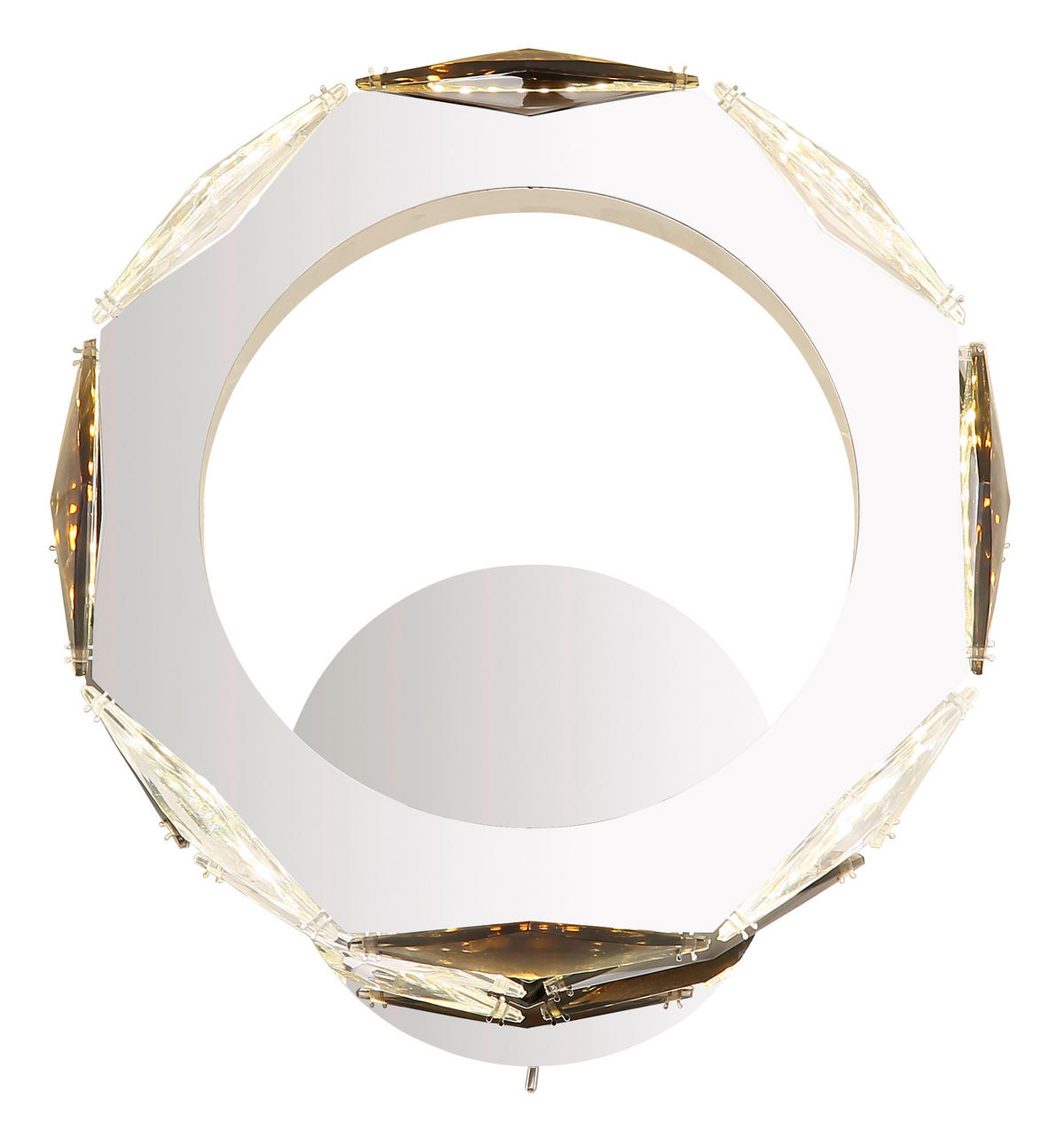 LED VÄGGLAMPA 24/25,5/10 cm   - klar/kromfärg, Design, metall/glas (24/25,5/10cm) - Globo